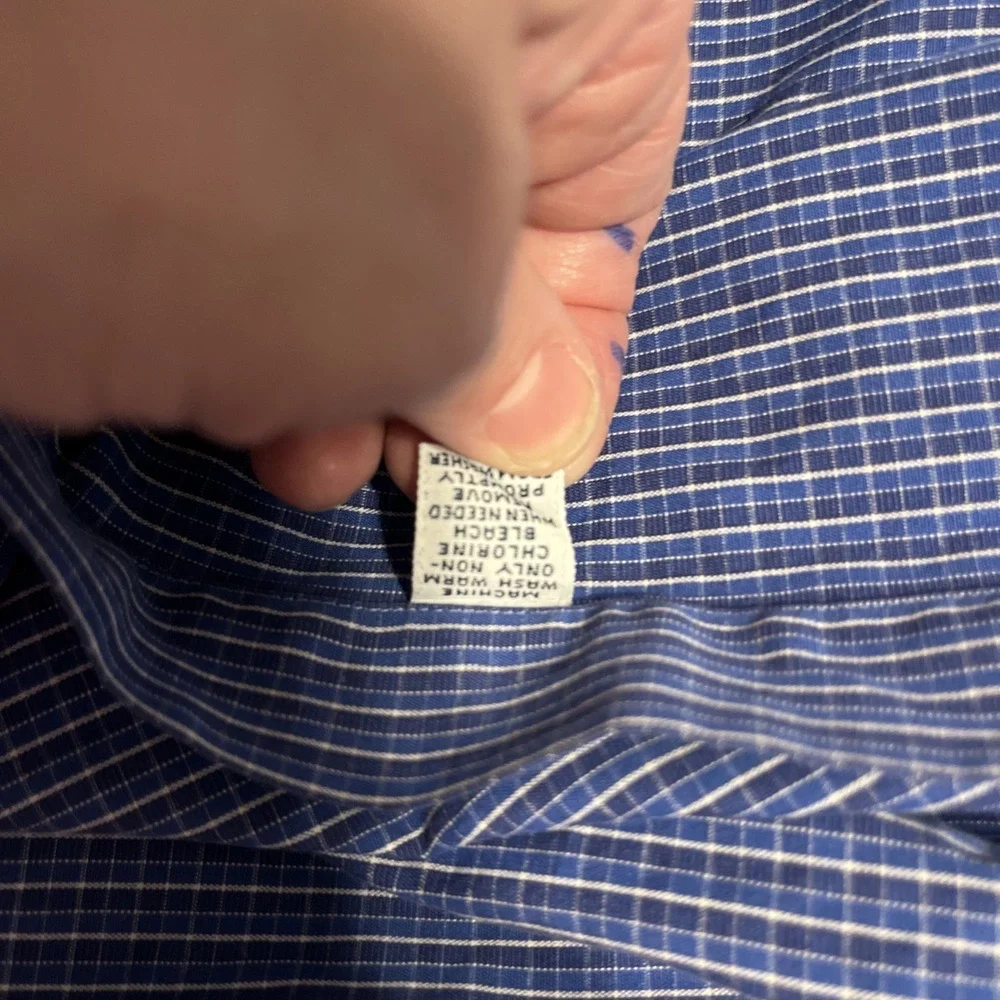 Polo Ralph Lauren Blake Short Sleeve Button Down‎ Blue/White Check/Gingham Sz. L